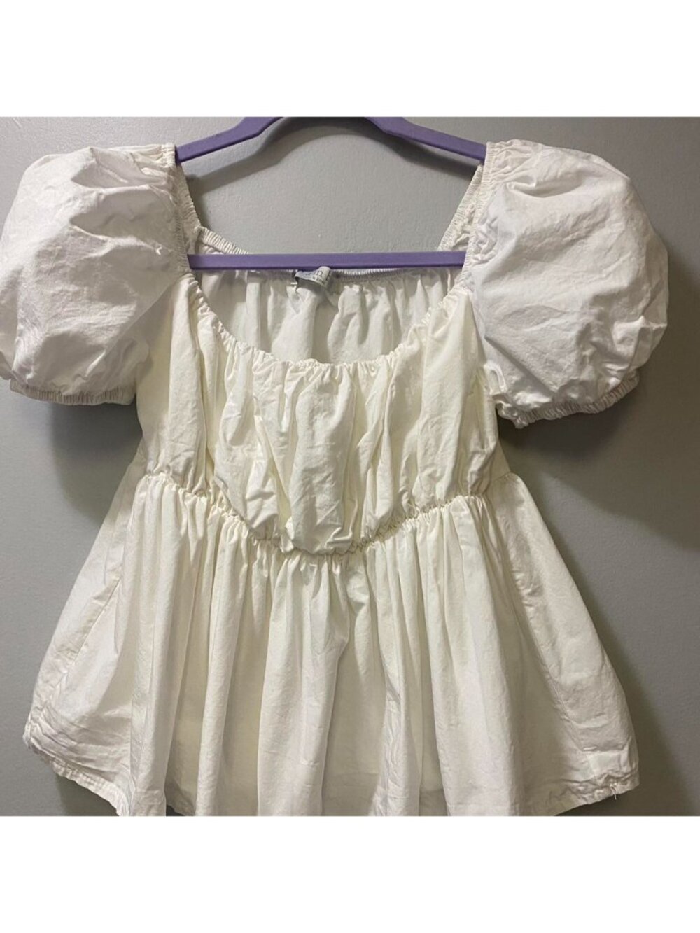 White Bambi puffy top #summer #y2k